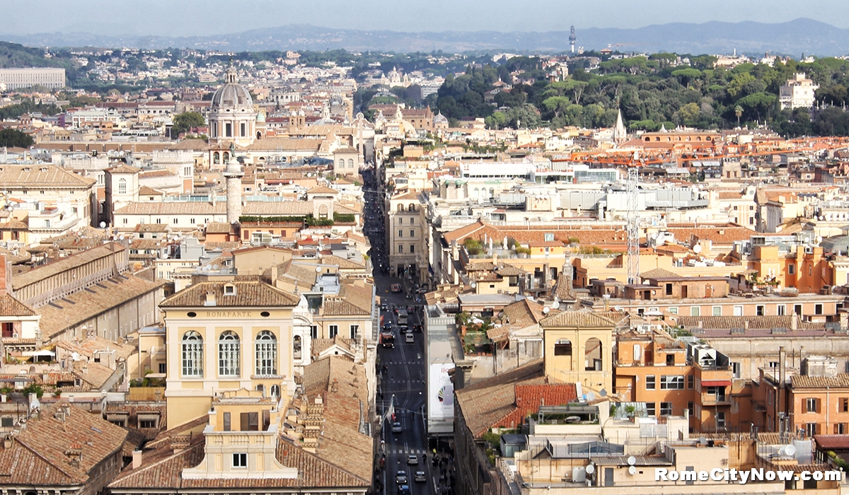 Via del Corso view from Altare della Patria<